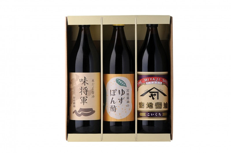 味将軍・ゆずぽん酢・こいくち(貴揚) 各900ml×3本セット