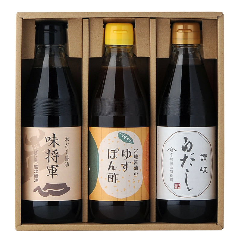 味将軍・ゆずぽん酢・白だし 各360ml×3本セット