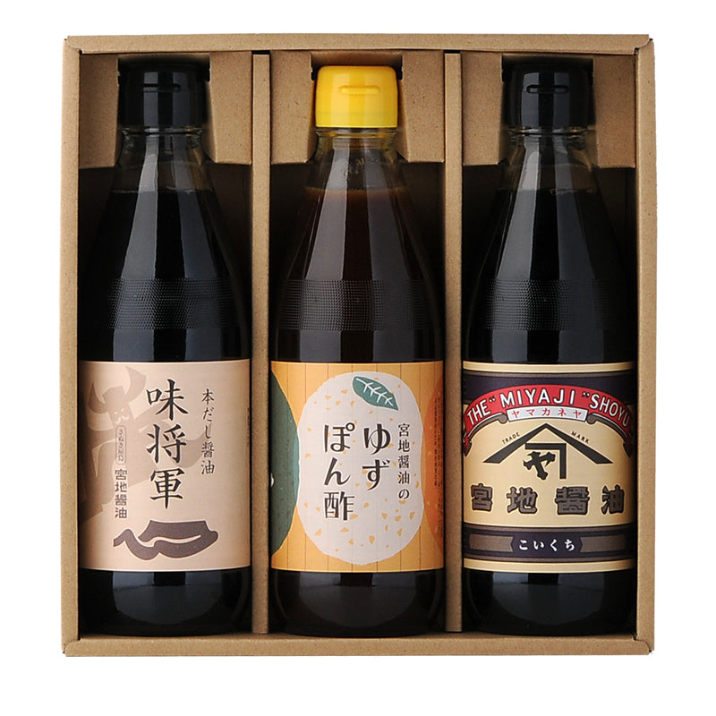 味将軍・ゆずぽん酢・こいくち(貴揚) 各360ml×3本セット
