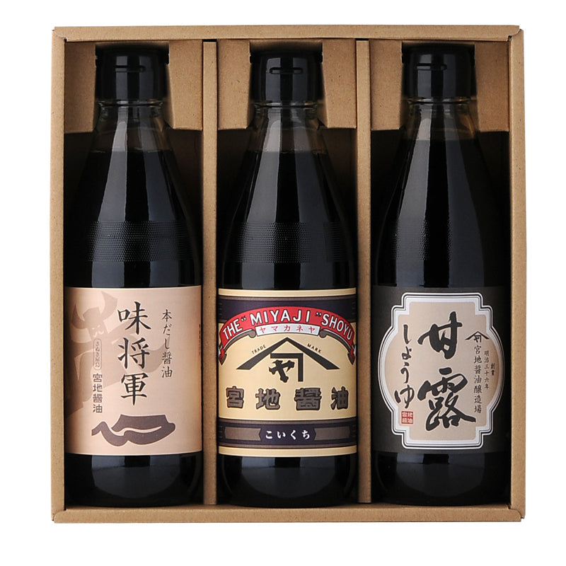 味将軍・こいくち(貴揚)・甘露しょうゆ 各360ml×3本セット