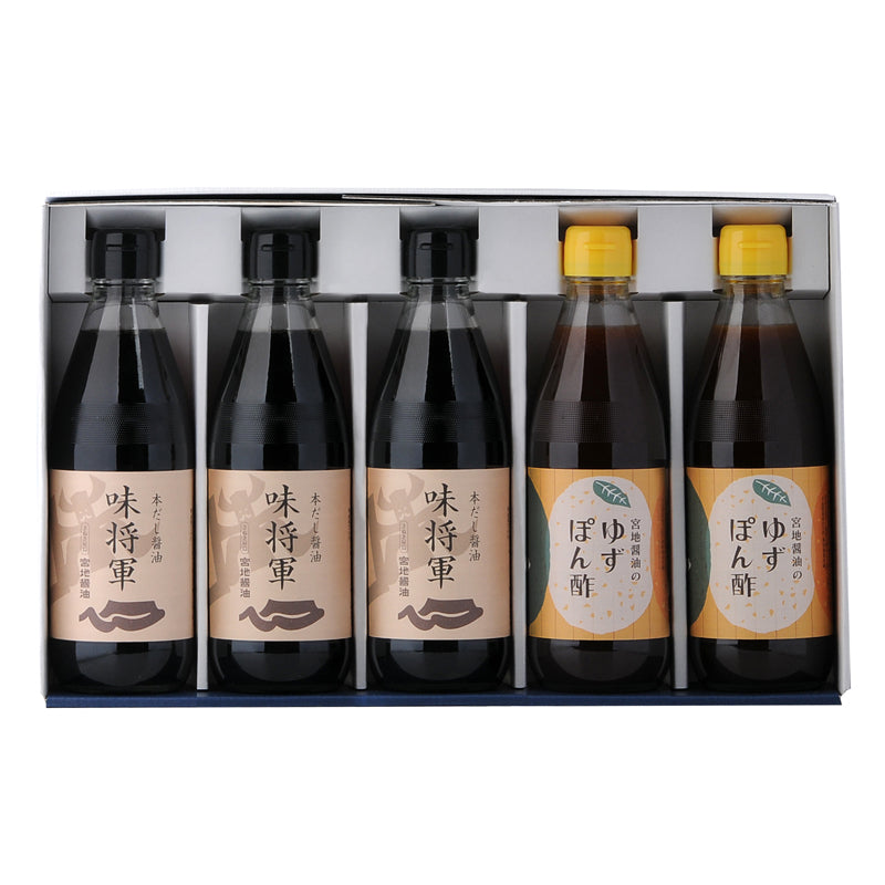 味将軍 360ml×3本・ゆずぽん酢 360m×2本セット